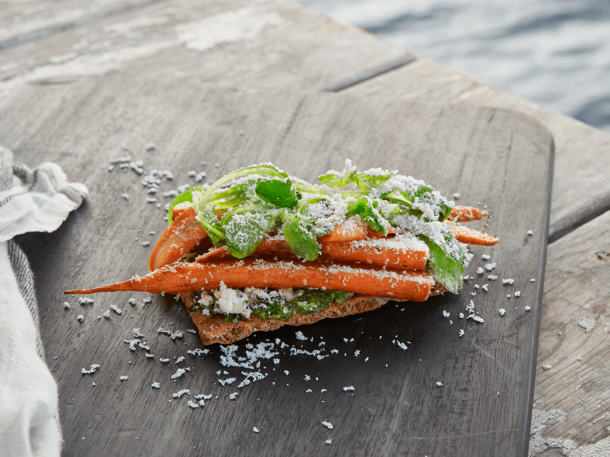 Carrot meets feta cheese