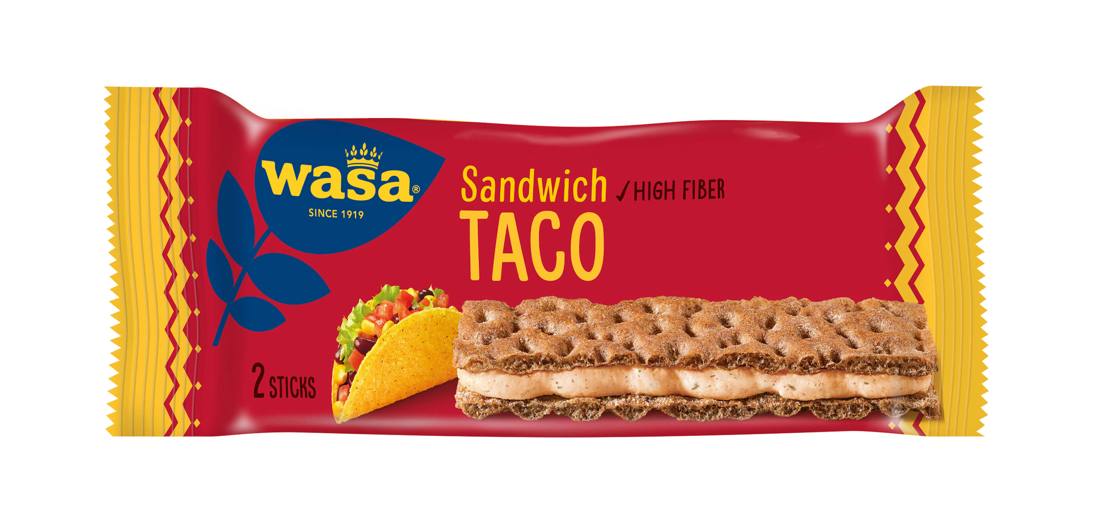 Sandwich Taco - Upptäck det perfekta mellanmålet, gott knäckebröd med krämig ostfyllning. Utmärkt som ett lätt mellanmål på språng och som goda mellanmål efter skolan