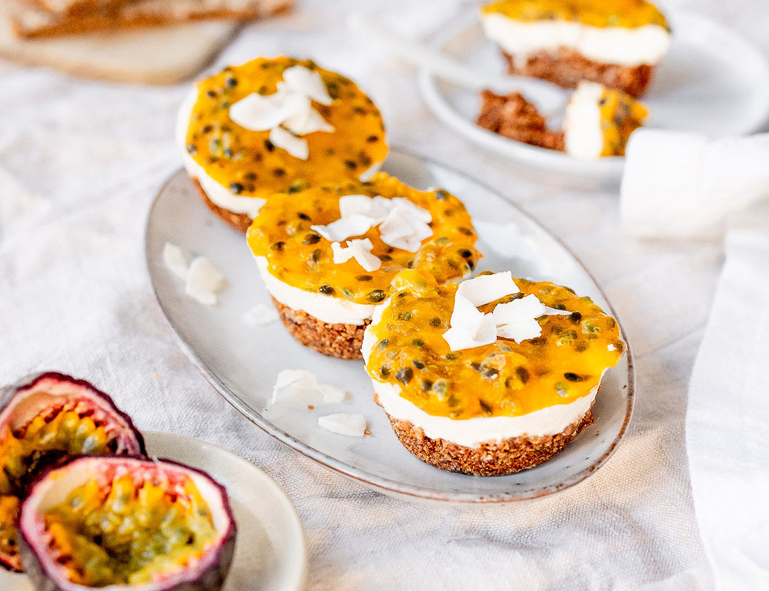 Mini-Cheescake mit Maracuja