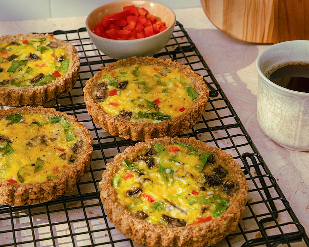 Wasa Rosemary Sea Salt Cracker Crust Savory Egg Breakfast Tartes