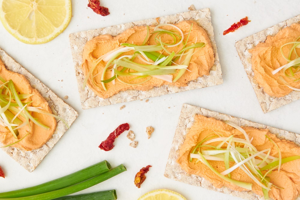 Sundried Tomato Cashew Cheese Wasa Light Rye Cracker Crispbreads