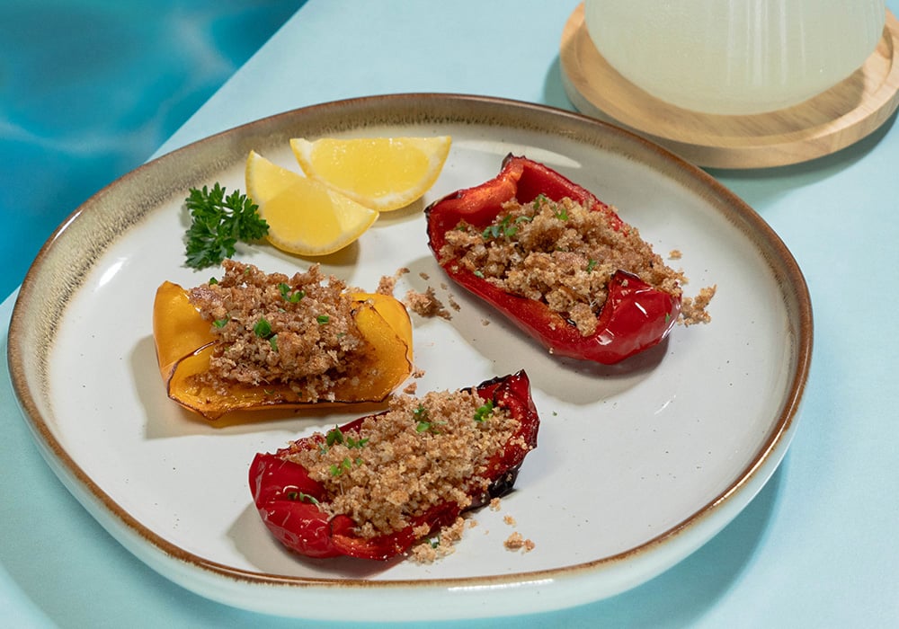 Wasa Sourdough Crackers Stuffed Peppers
