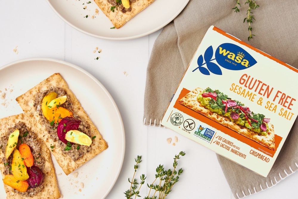 Root Vegetable Gluten Free Crackers with Creamy Mushroom Spread