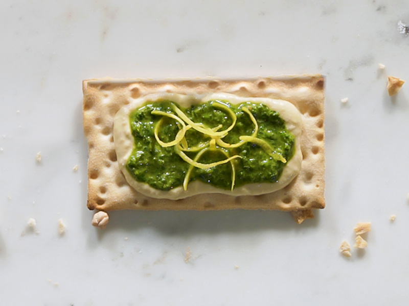 Wasa Gluten Free Crackers with Homemade Garlic Hummus