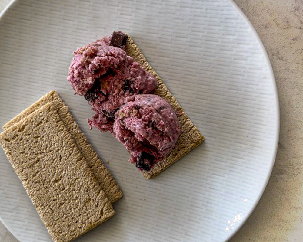 Ice Cream Sandwich Raspberry Chocolate Cottage Cheese Ice Cream