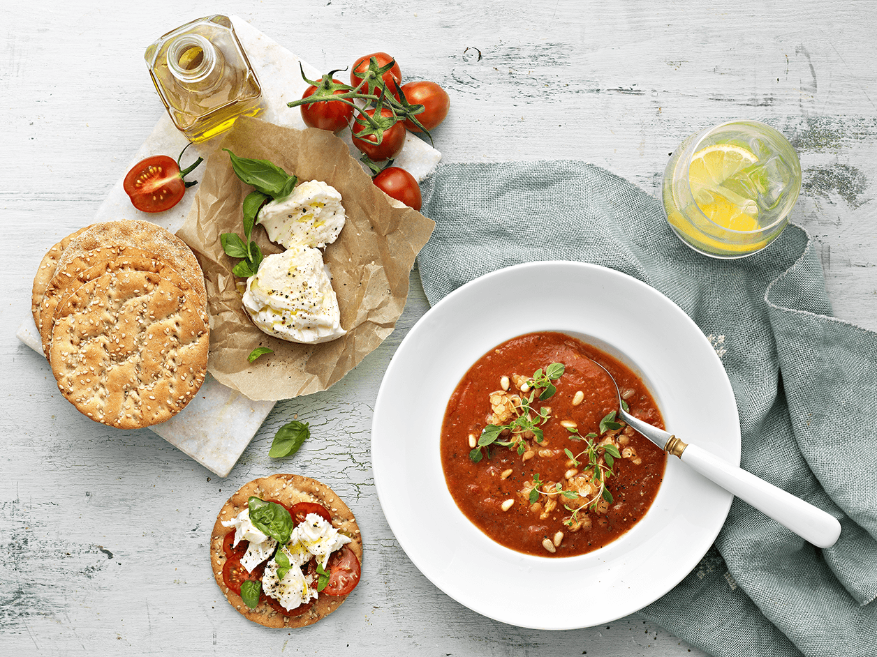 Pain croustillant Caprese