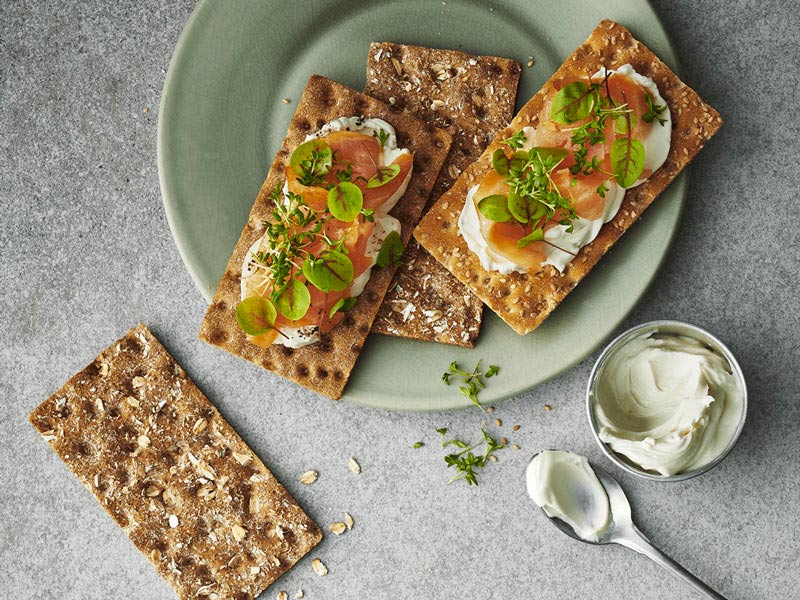 Laxknäcke med cream cheese